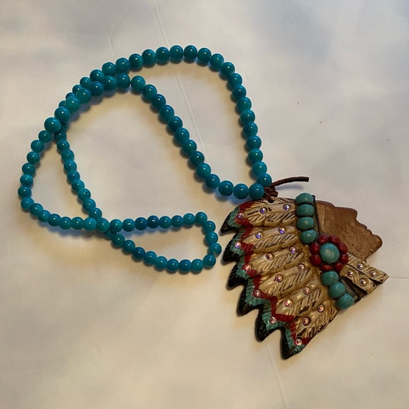 Sookie Sookie Signed Big Chief Necklace & Pendant - Picture 8 of 13